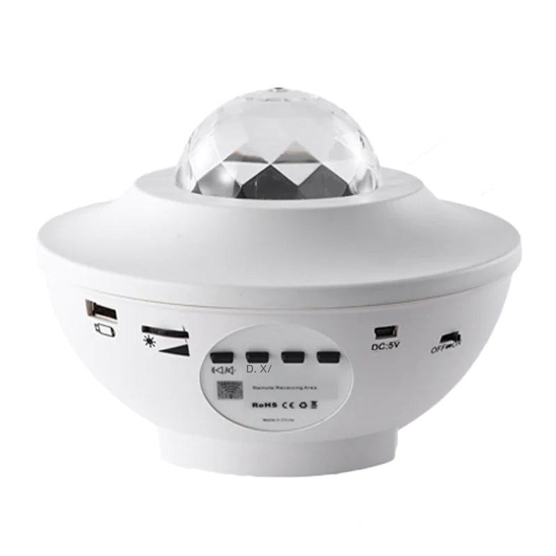 Luz Nocturna Proyector de Estrellas Giratorio con Bluetooth