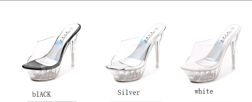 Tacones Altos Transparentes